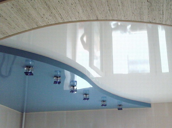 Многоуровневый натяжной потолок. Фото 40