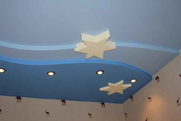 потолок из гипсокартона детская комната