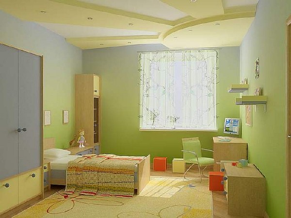 Крашеные стены в детской комнате. Фото 22