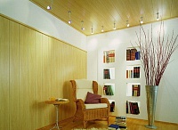 Светлые стеновые панели МДФ в библиотеке. Фото 21