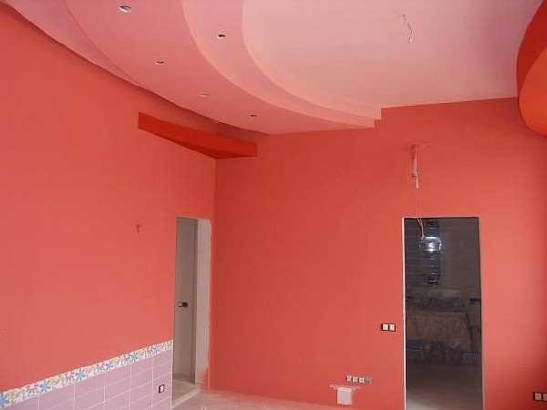 Крашеные стены из гипсокартона. Фото 49