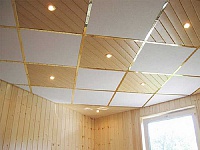 Подвесной кассетный потолок со встроенными светильниками. Фото 8