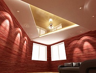 Многоуровневый потолок - натяжной с гипсокартоном. Фото 14