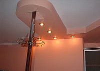 Потолок из гипсокартона на кухне. Фото 6