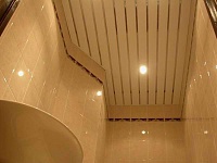 Реечный потолок. Ванная. Фото 22